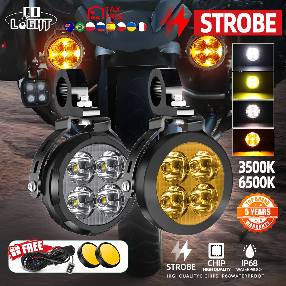 CO LIGHT 4 "LED lampe de travail projecteur antibrouillard lampe de conduite stroboscopique pour BMW R1200GS R1250GS F800 F850 F900 moto SUV ATV 24V