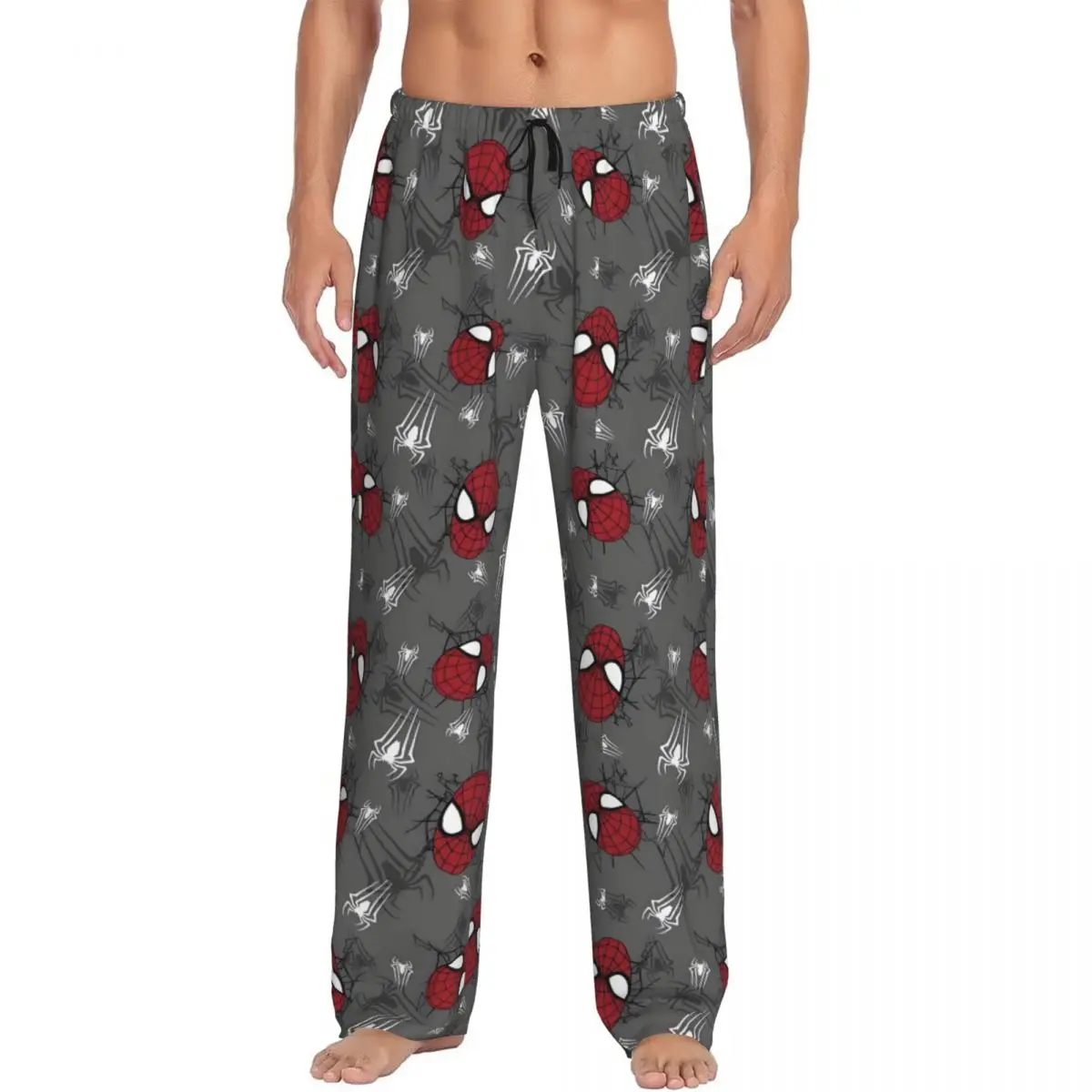 

Custom Print Spider Man Pajama Pants Men's Superhero Anime Sleep Sleepwear Bottoms with Pockets