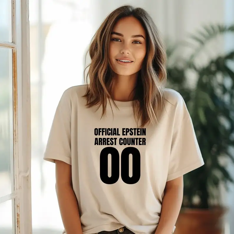 Epstein Arrest Counter Tee: Unisex Jersey Short Sleeve Activism Shirt  Aesthetic Clothes Women Clothes Vintage Print T-shirts