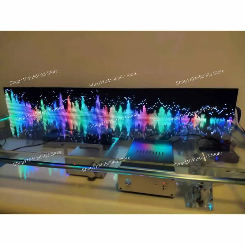 Full Color RGB Sound Activated Music Spectrum Light with Remote Control, 160 Modes Rhythm Lighting for KTV Stage DJ Party Use