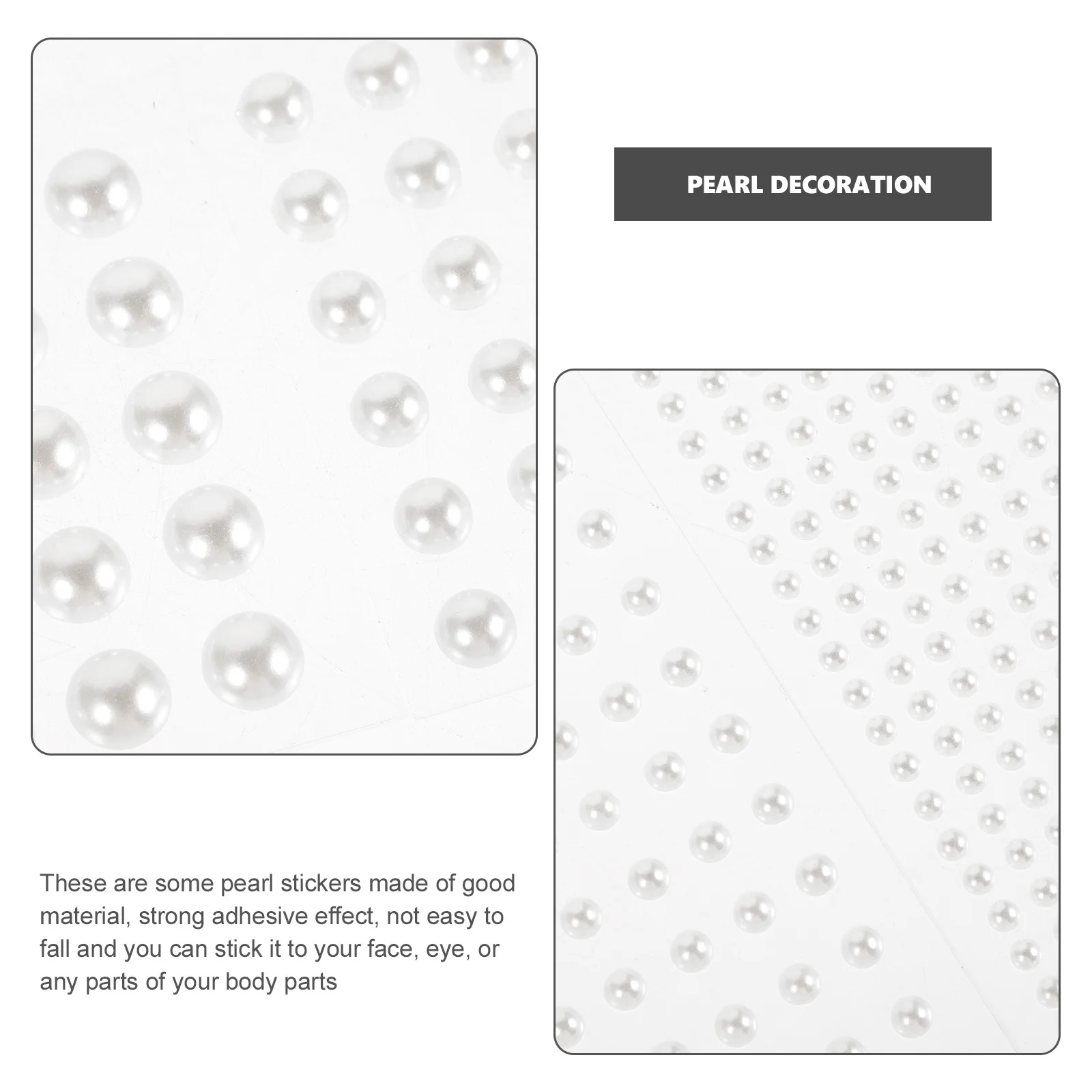 

12pcs Pearl Stickers Self Adhesive Flat Back Craft Pearls For Face Nail Art Diy Decorative Embellishments Hair Gems Makeup