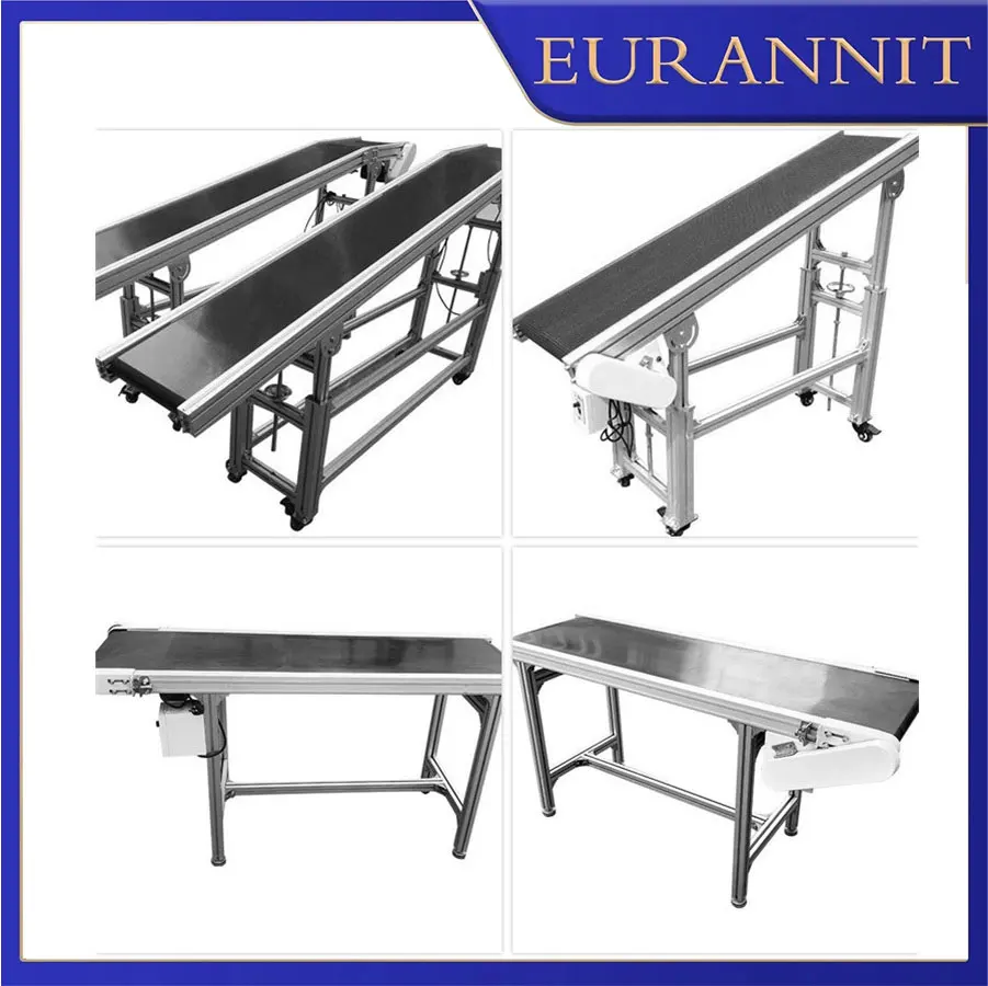 EURANNIT 150CM Long Conveyor Belt Adjustable Speed Electric Conveyor for Online Printer Assembly Line Conveyor Belt