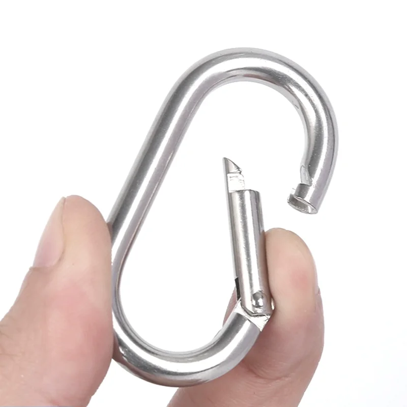 304 Stainless Steel Oval Carabiner , O Ring Spring Clip , Trigger Snap O Ring Hooks Clip for Keychain, Bag Strap, Outdoor Gear