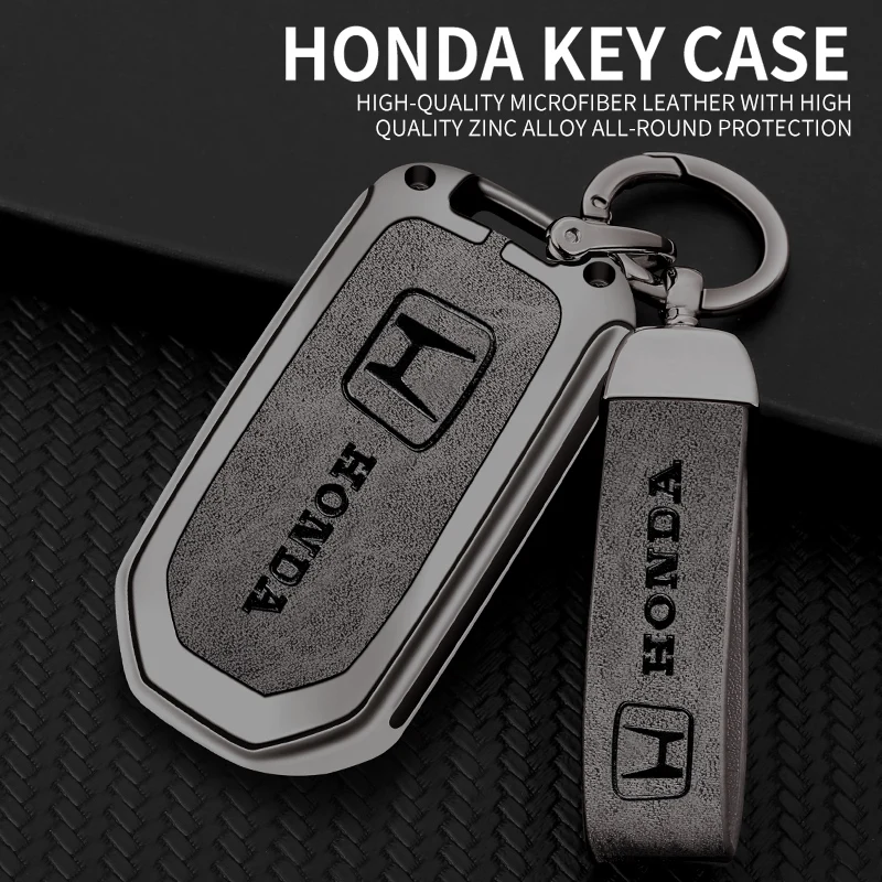 

Zinc Alloy Car Key Case Cover Shell Holder Protector Styling Accessories For Honda XRV CRV Civic Accord City Jazz Marina Wisdom