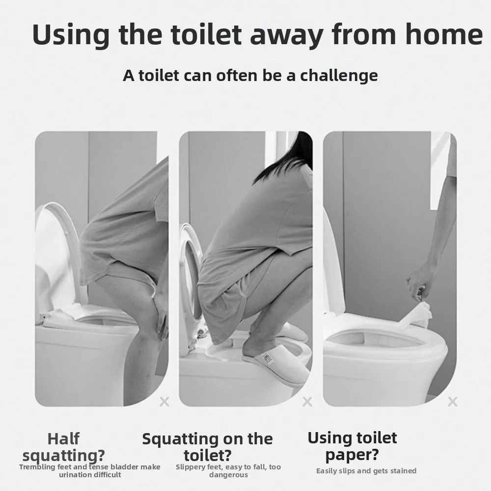 

Splash-proof Baby Folding Potty Seat Universal Nonslip Portable Toilet Seat Cover Suction Cup Fixation Easy To Wash