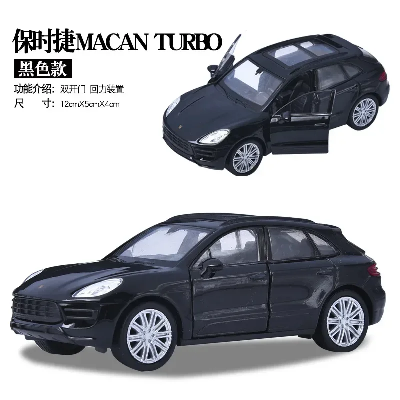 WELLY 1:36 Porsche Macan Turbo Scale Simulator Pull Back Car SUV Model Car Metal Diecast Alloy Toy Car For Kids Gift B17