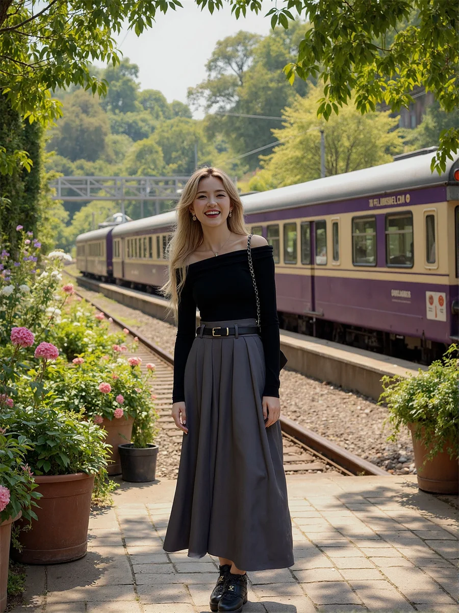 

Плиссированные юбки длиной до пола, женские лоскутные сетчатые юбки в горошек, многослойный подол с рюшами, регулируемый легкий вес для весенних каникул