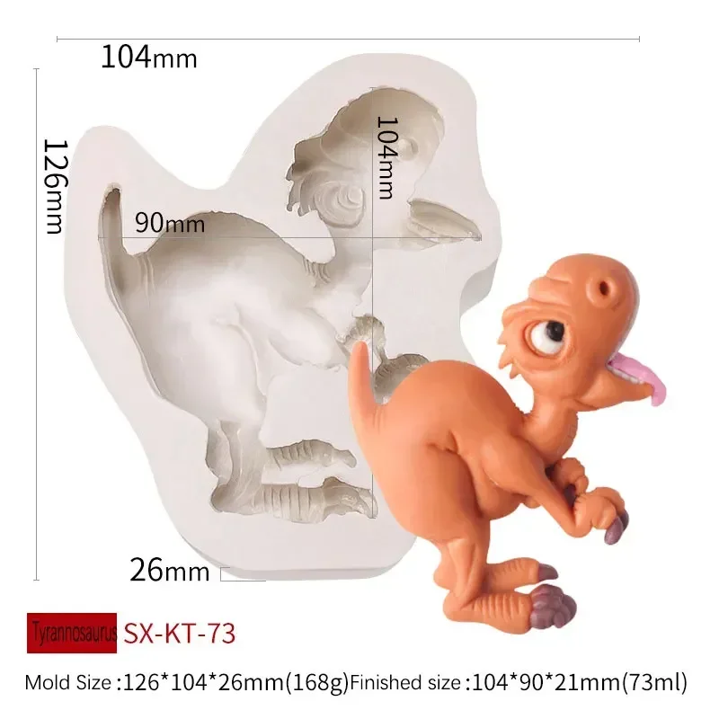 Dinosaurs Silicone Mold Candy Chocolate Cake Decorating Baking Accessories and Tools DIY Creative Baking Moudels Kitchen Tool