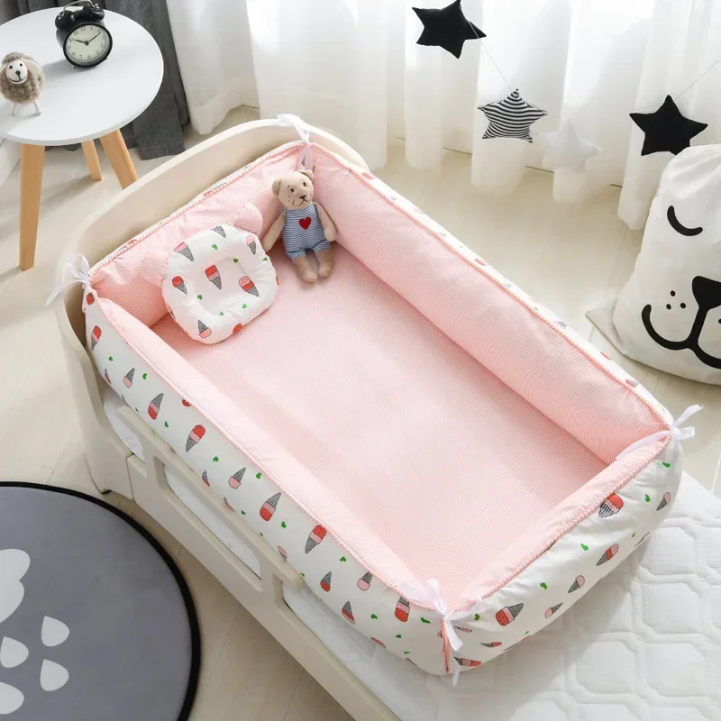 Newborn Bed Folding Baby Sleeping Nest Crib Travel Playpen Mattress Child Toddler Playpens Photography Cama Bebe with Pillow