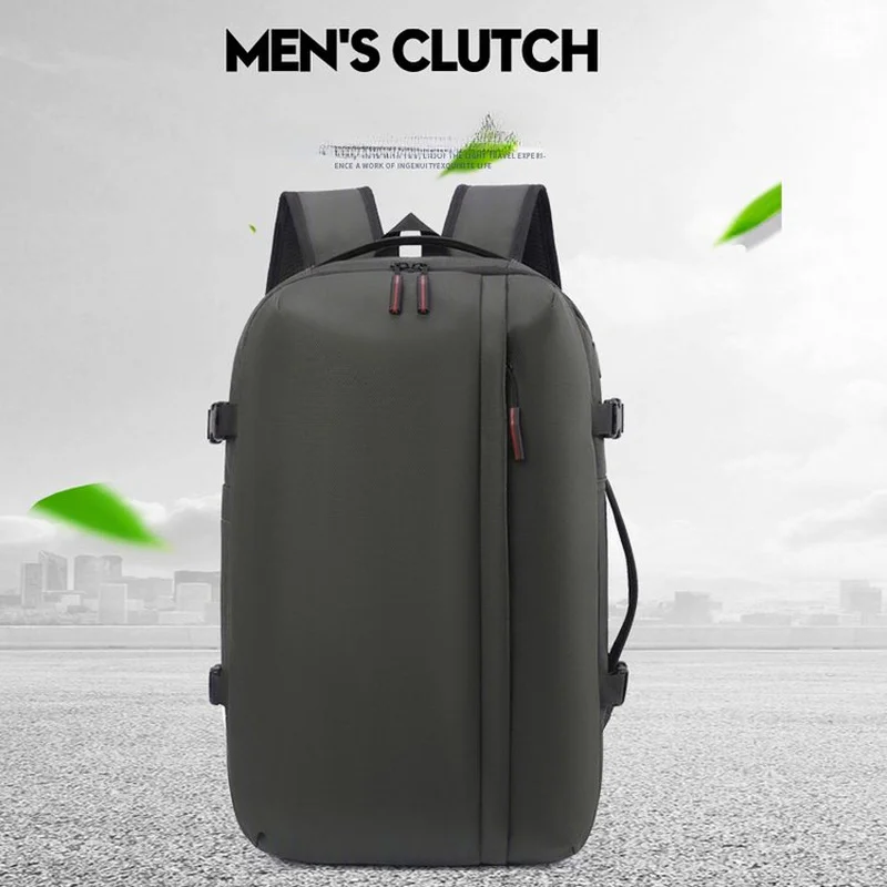 Men Hard Shell Laptop Backpack 180 Degree Opening Business Travel Bag With Side Handle Waterproof Rucksack For Daily Commute view 3