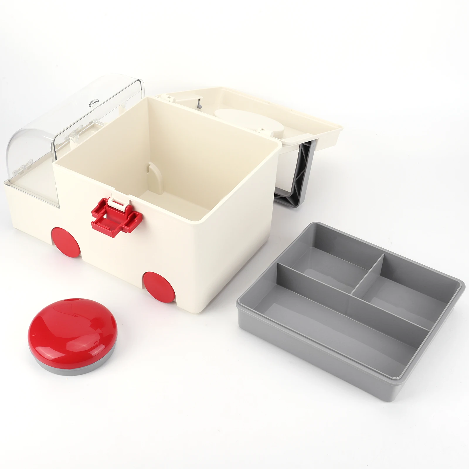 

Car-Shaped Household Medicine Box Large Capacity Portable First Aid Storage Box Home Medicine Organizer for Emergency Travel