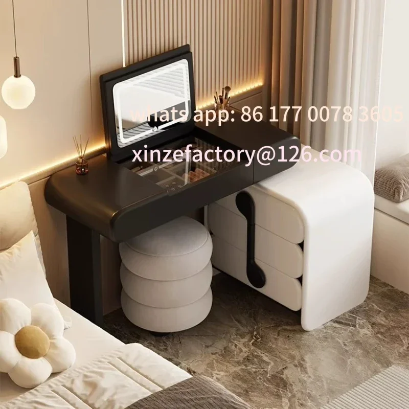 

Customizable mirror home bedroom furniture for adult dressing table setmakeup dressing room chest of furniture for bedroom with