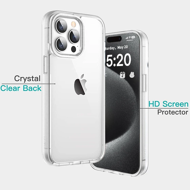 360-Ganzkörperhülle für iPhone 16, 15, 14, 13, 12, 11 Pro Max, stoßfeste, transparente, doppelseitige Hülle für iPhone X XS XR 7 8 SE 2 3 – Detail 6