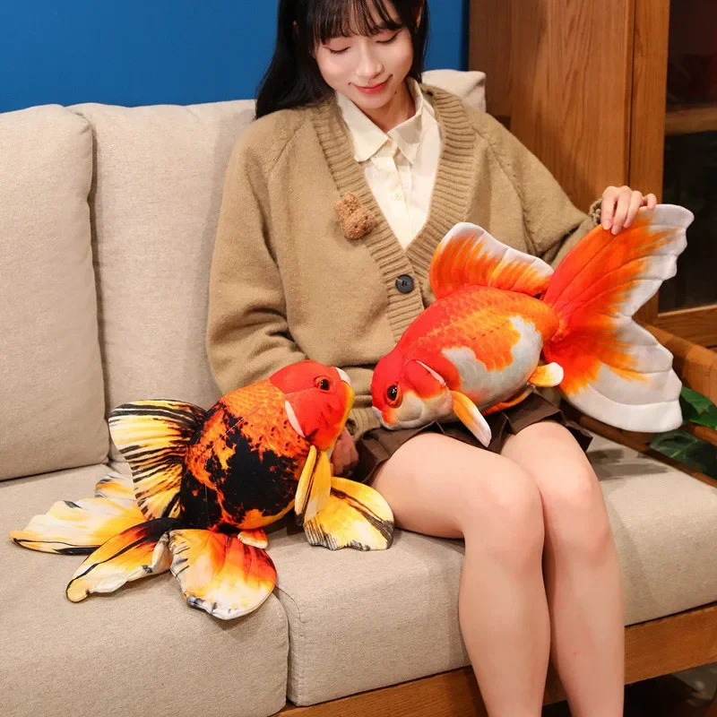 

Simulation Gold Fish Plush Toys Stuffed Soft Animal Kawaii Fish Plush Pillow Creative Sofa Pillow Cushion Gift Kids Toy 50cm