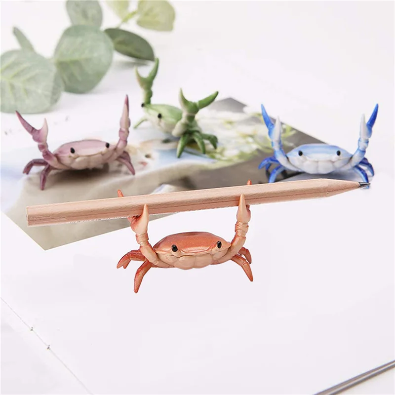 New Japanese Creative Cute Crab Pen Holder Weightlifting Crabs Penholder Bracket Storage Rack Gift Stationery