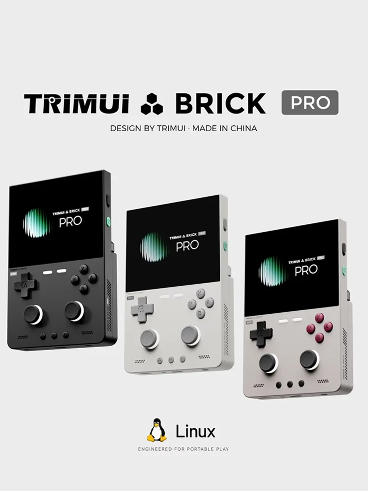 TRIMUI BRICK Pro Tragbare Retro-Spielkonsole, Videoplayer, Open-Source-Linux-System, 3,95-Zoll-Bildschirm, Geschenk für Spieleliebhaber