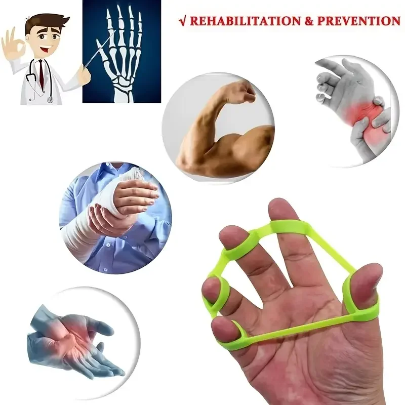 Silikon-Griffstärker mit 5 Fingern – Handrehabilitationsübungsgerät zur Verbesserung der Finger-/Handgelenktherapie und Aderzirkulation – Detail 7