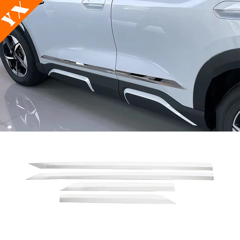 For BYD YUAN UP 2024-2025 Silvery Accessories Car Decorative Body Scratch-Proof And Crash-Proof Protection Strip Door Side Trims