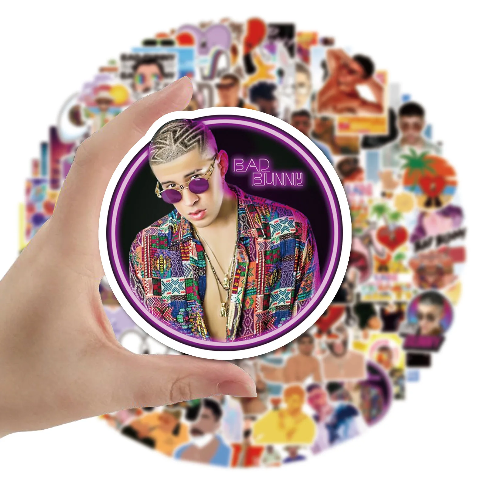 

10/50/100PCS Cool Bad Bunny Stickers Singer Cartoon Decals Actor Graffiti DIY Fans Gift Decoration Laptop Guitar Car Bike Decals