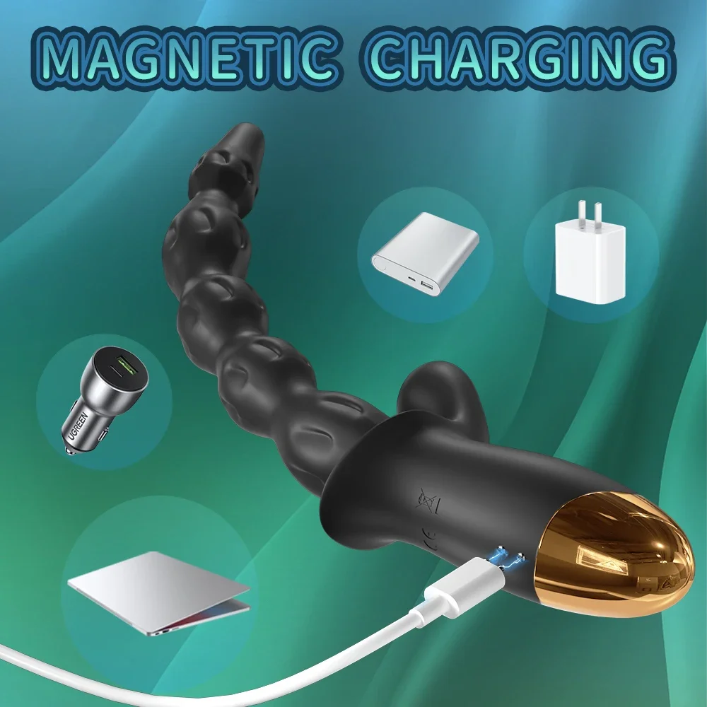 لينة الشرج الخرز المكونات بعقب هزاز 3 محركات 10 طرق الاهتزاز جهاز تدليك للبروستاتا الشرج محفز الكبار الجنس لعب للنساء زوجين