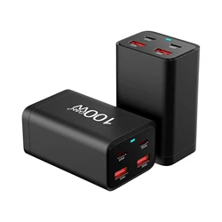 100W 4Ports GaN Quick Charger 4.0 3.0 Type C PD USB Charger Portable QC4.0 3.0 Fast Charger For Laptop IPhone15 14 13