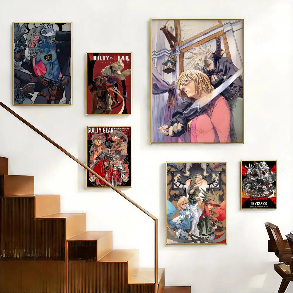 Game G-Guilty Gear Poster HD Self-Adhesive Waterproof Perfect for Home Office Dorm Bedroom An Ideal Gift