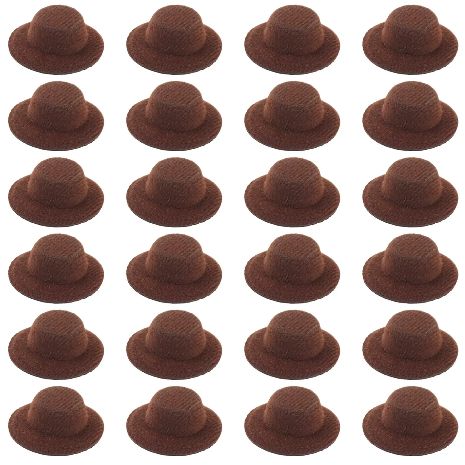 

6/12/24pcs Mini Top Hat Miniature Tiny Formal Hats Felt for Crafts Doll Accessories Christmas Party Ornaments 1.6"