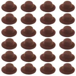 6/12/24pcs Mini Top Hat Miniature Tiny Formal Hats Felt for Crafts Doll Accessories Christmas Party Ornaments 1.6