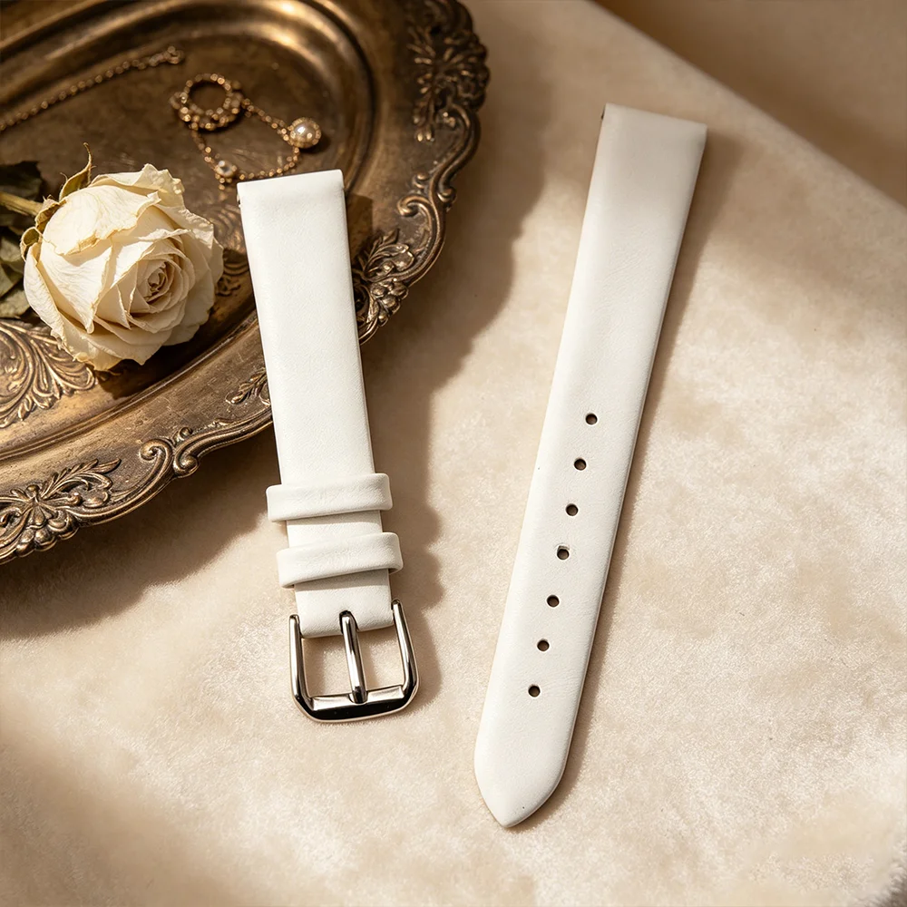 Smartwatch Slim Watches For Men - สายนาฬิกาหนังนิ่มบางเฉียบ สายรัดข้อมือสำหรับผู้ชายและผู้หญิง คุณภาพสูง สายรัดข้อมือสำหรับเล่นกีฬา ขนาด 8