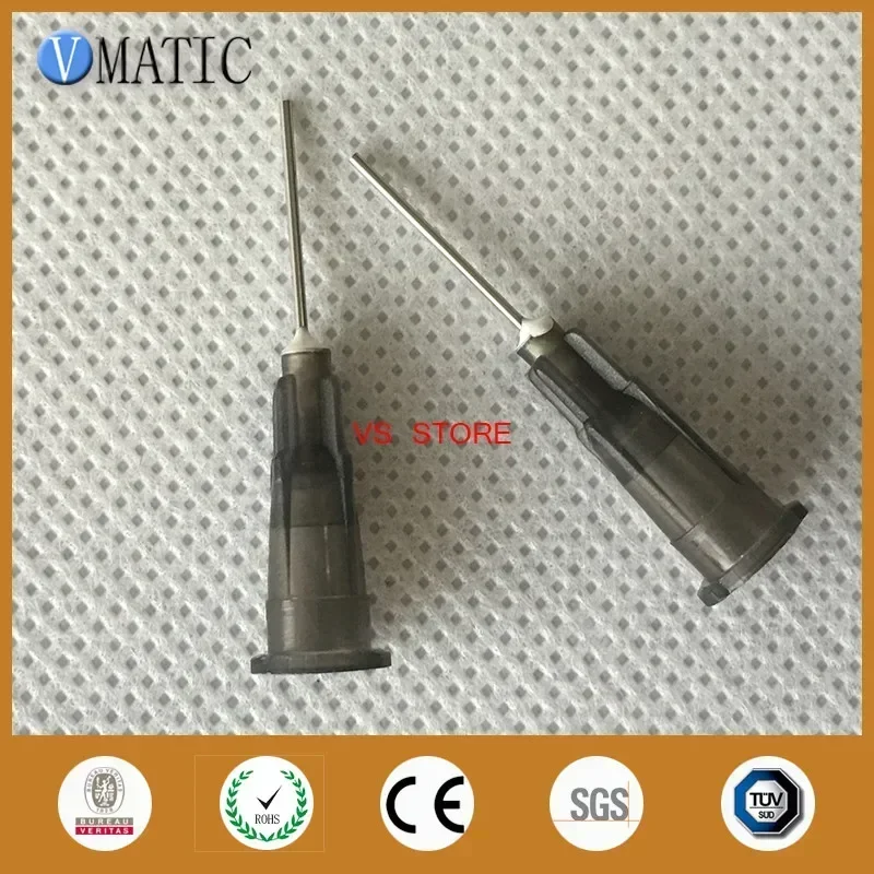 Free Shipping High Precision 22G 0.5'' 1/2 Inch Dispensing Syringe Needle Tip Metal Pinhead Glue Dispensing Needle Tip