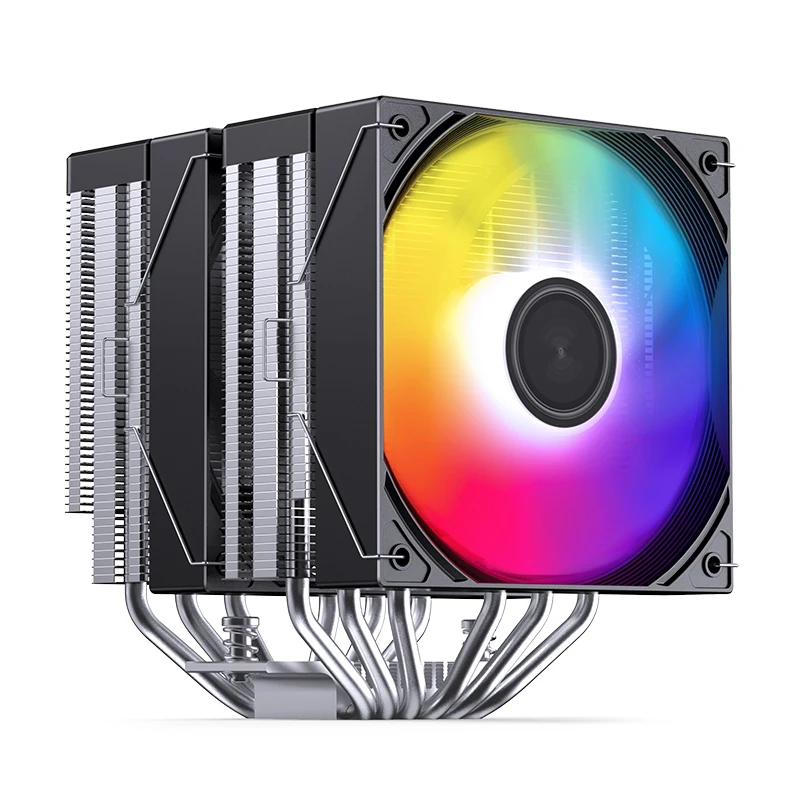 JONSBO CB80 CPU Air Cooler 6 heat pipes Twin tower nickel plated 120mm CPU Cooler ARGB Fan For LGA1700 115X 1200 1851 AM4 AM5