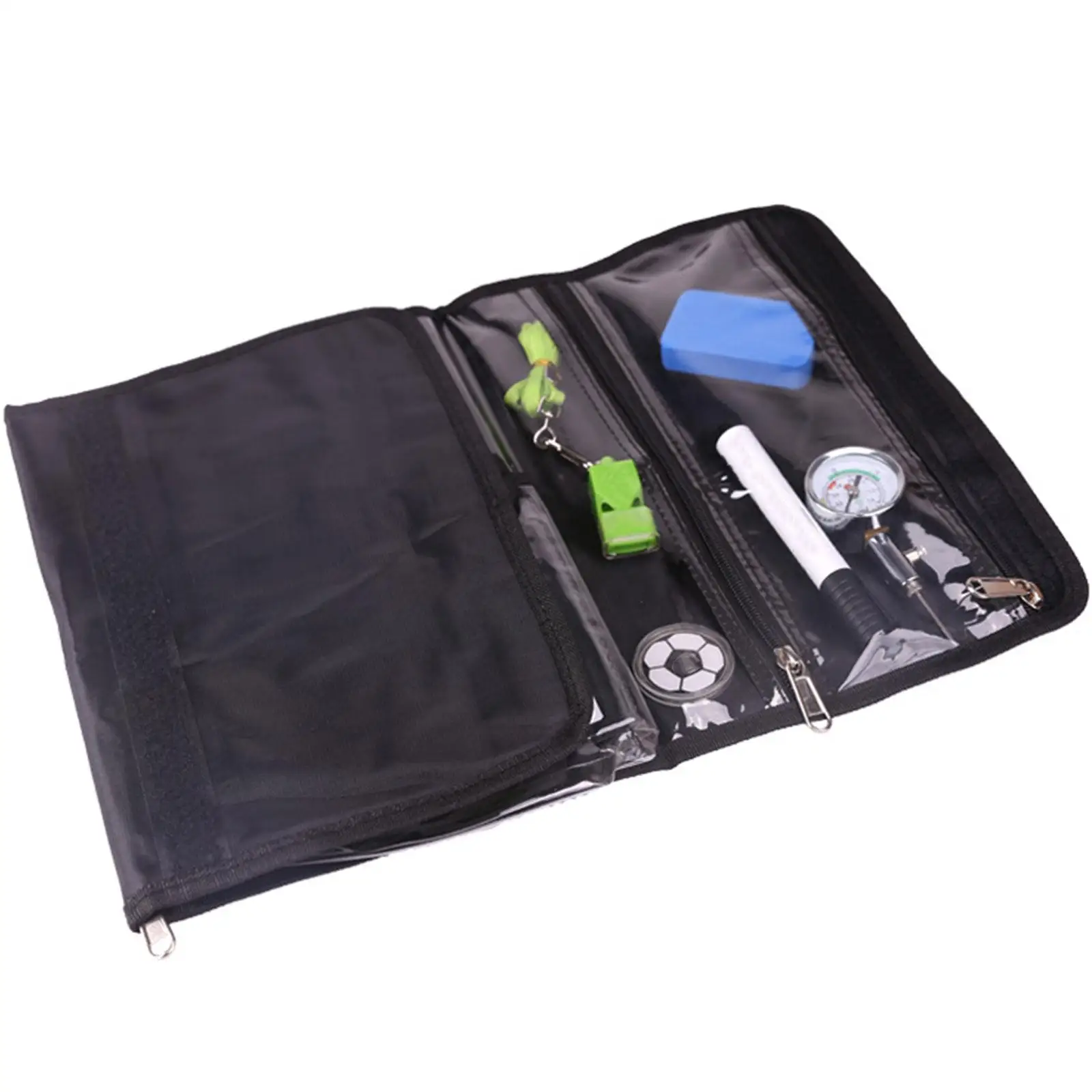 

Soccer Referee Bag Large Capacity PVC Oxford Cloth Equipment Organizer Multi Pocket Case for Football Referees
