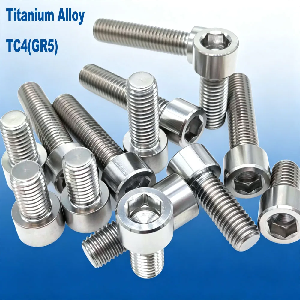 DIN912 Titanium Alloy GR5 TC4 Hex Socket Cap Screws M1.6 M2 M2.5 M3 M4 M5 M6 M8 M10 M12