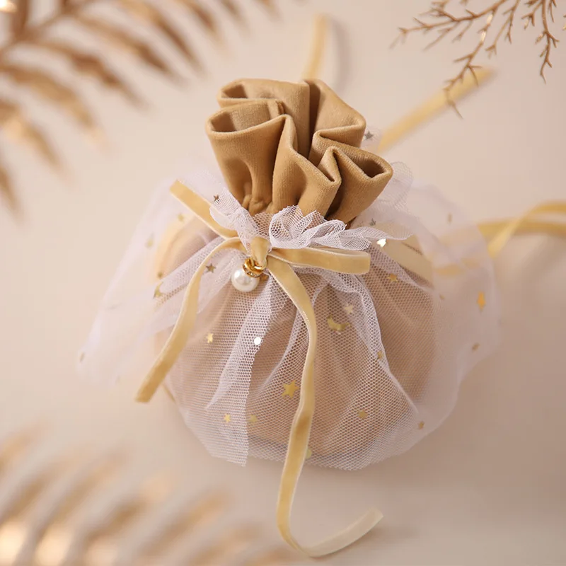 Party Decoration Cloth Bag Creative Wedding Velvet Candy Tote Birthday Party Gift Box Baby Shower Gift Chocolate Packaging