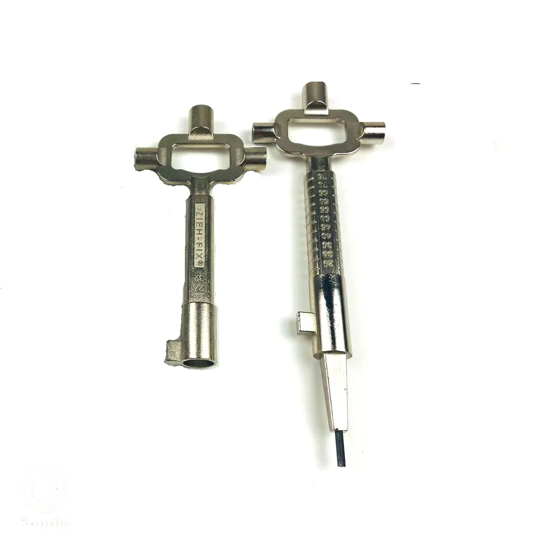 2pcs Multitools, Building Keys and Locksmith Lock Keys, Measuring Tools for Lock Cylinder 6 in 1 Construction Key