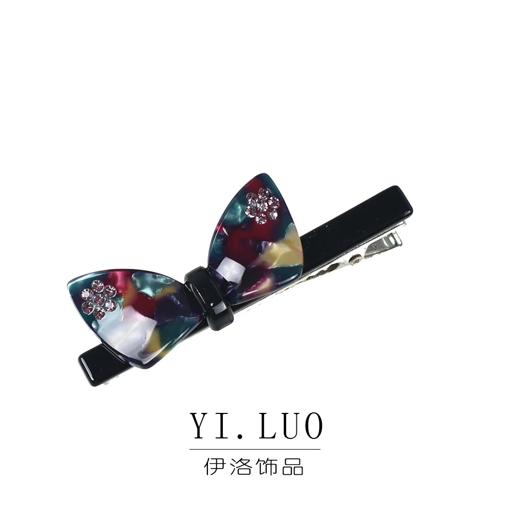 

Women Hair Accessories Cute Bow Alligator Cat-Ear Hair Pin Rhinestone Small Grip Hair Clip For Girls
