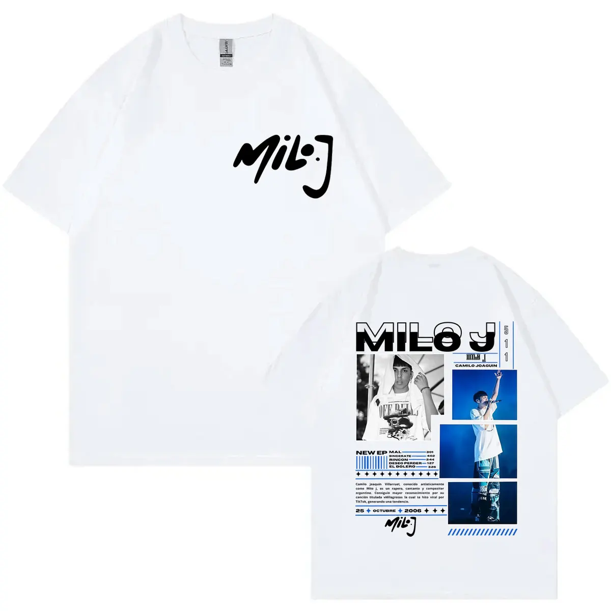 Rapper Milo J 511 Album Merch T-shirt Men Women Clothing Fashion Hip Hop T-shirts Summer Oversized Cotton Short Sleeve T Shirt