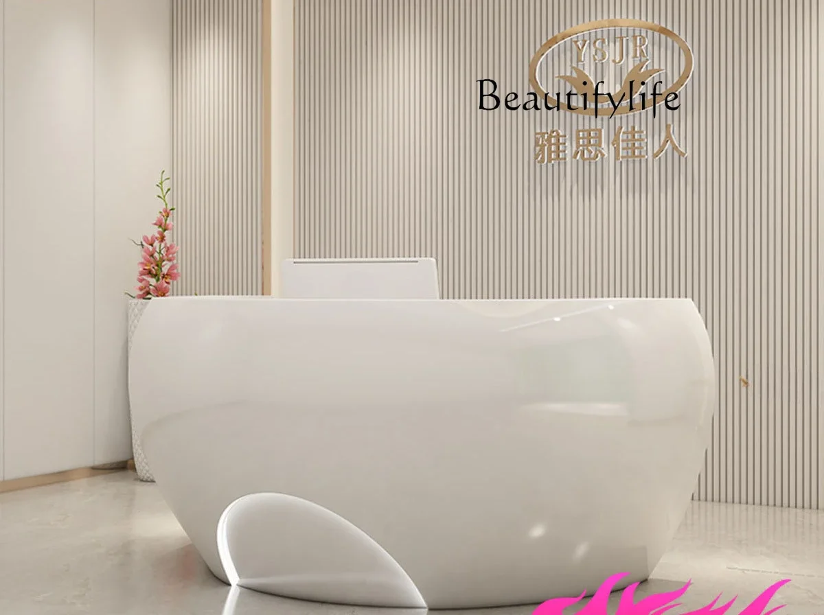X36 Simple Beauty Salon Bar Checkout Page Confinement Center Clothing Store Bar Baking Paint
