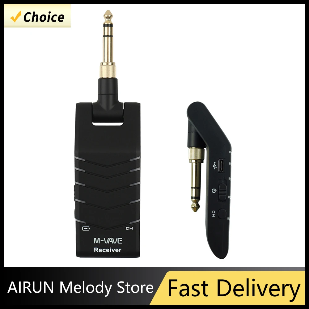 

M-VAVE WP-4 2.4G 5 Channels 12ms Wireless Transceiver Receiver Transmitter Delay Rechargeable Audio Transmitter Receiver