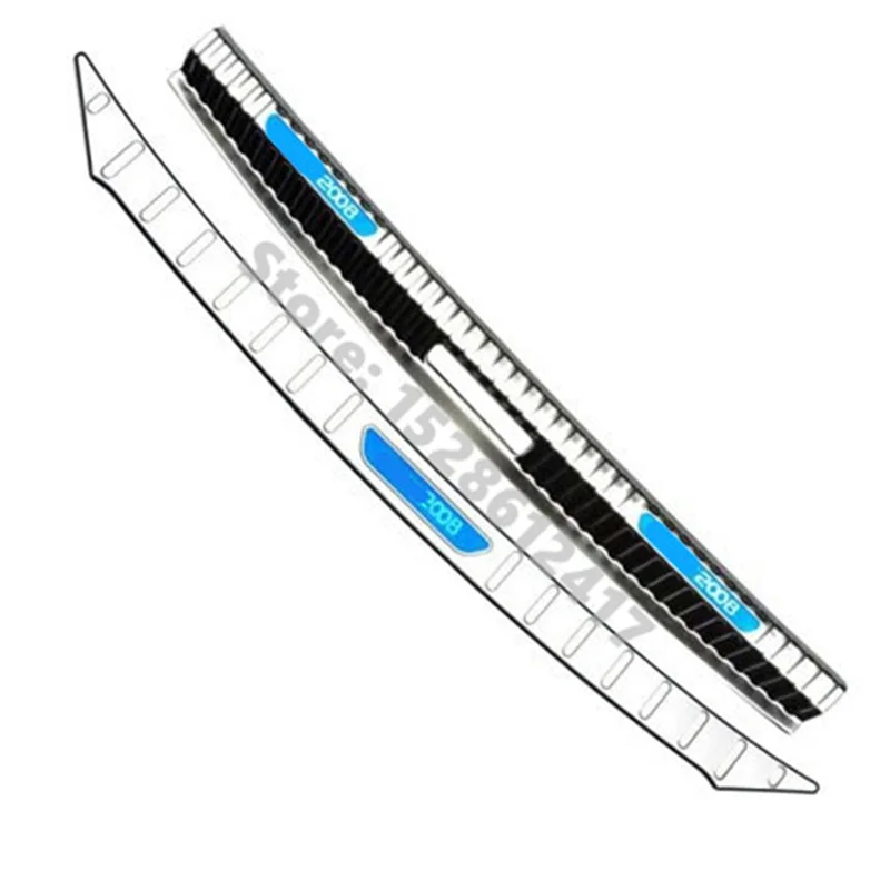 

Протектор для заднего бампера автомобиля из нержавеющей стали, протектор для порога багажника, накладка, протектор для Peugeot 2008 2020-2022, автомобильные аксессуары