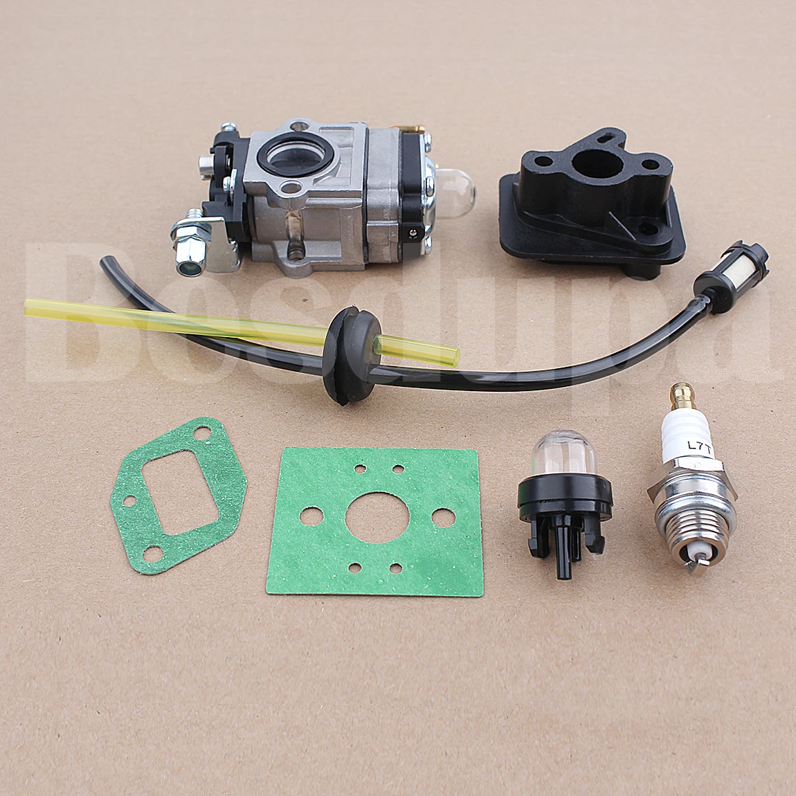 Carburetor Base Connector Intake Manifold Fuel Hose Fit For Gasoline Brush Cutter 43cc 52cc 40-5 BC430 CG430