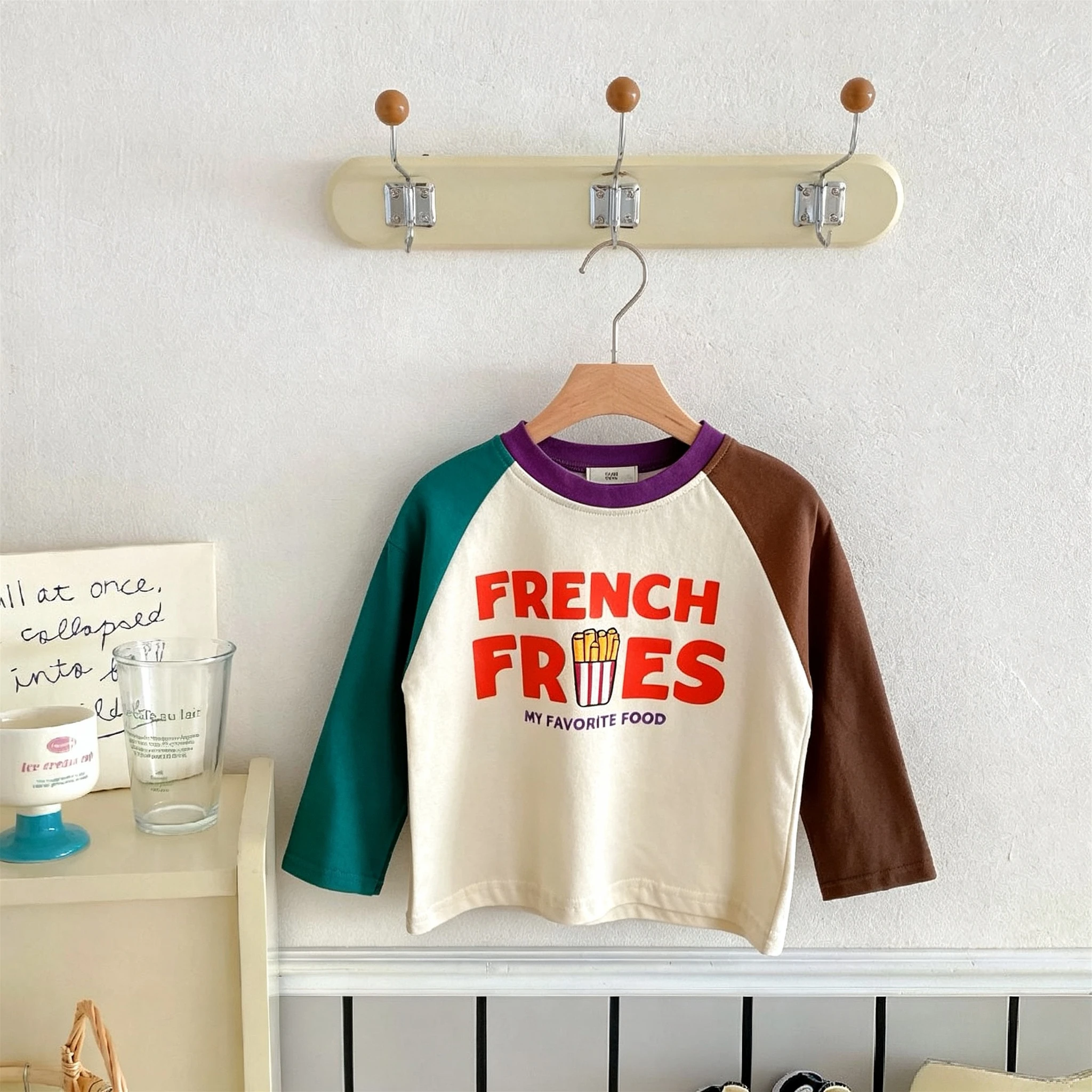 Baby Girl Boy Autumn Long Sleeve T-shirt Tops Simple Fashion Korean Children Casual Bottoming Shirt Round Collar Kids Blouse