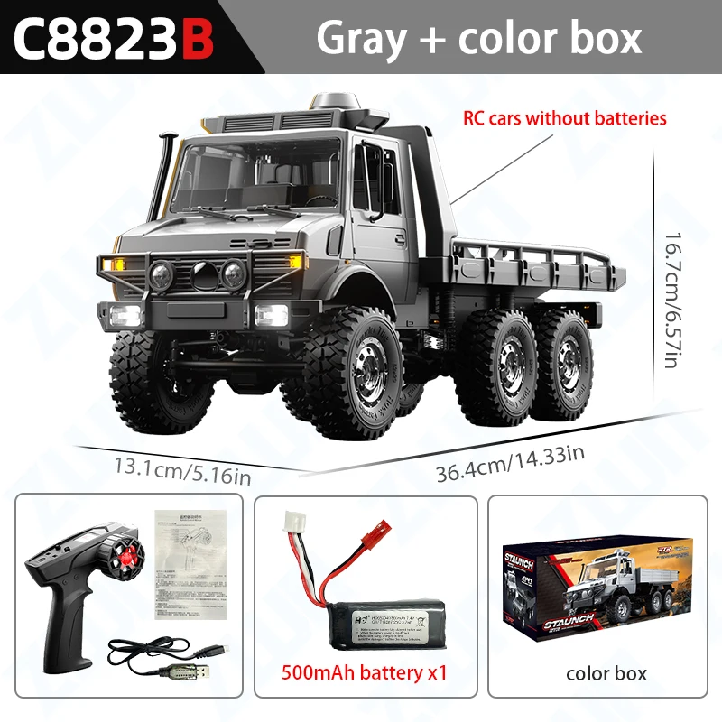 C8823 1/18 Off-road RC Auto 2.4G Afstandsbediening Zeswielig Voertuig Klimmen Transport Redding Crawler Model speelgoed voor Kinderen
