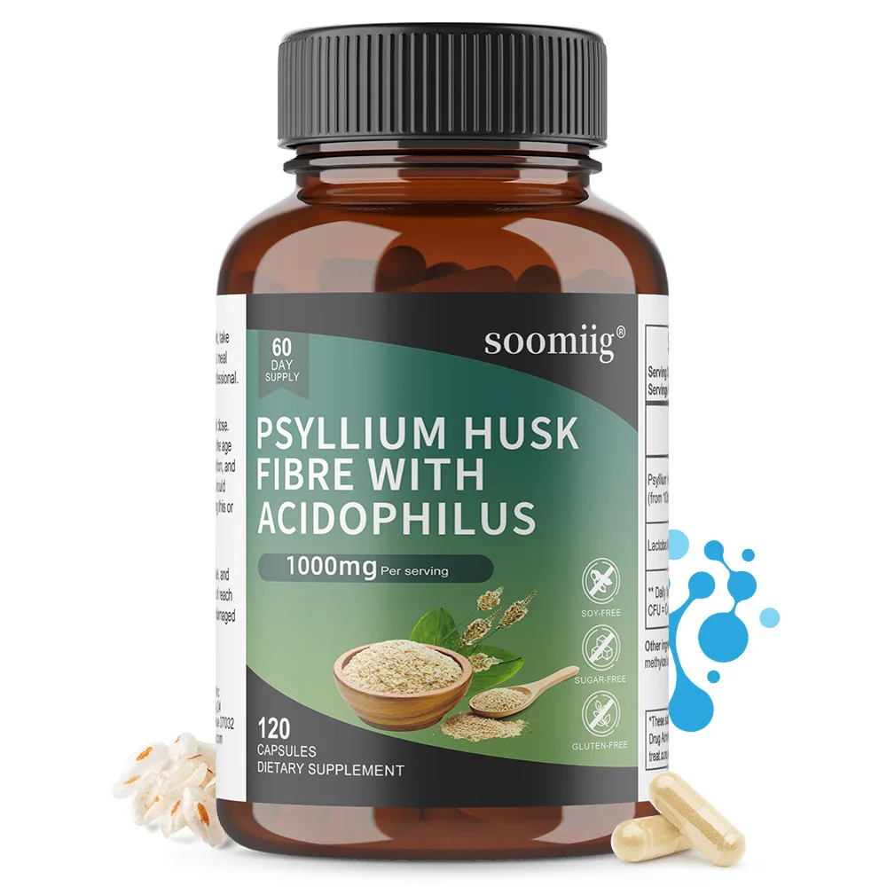 Psyllium Husk + Probiotics,  Support Gut Health, Digestive Health, Relieve Bloating, and Boost Immunity