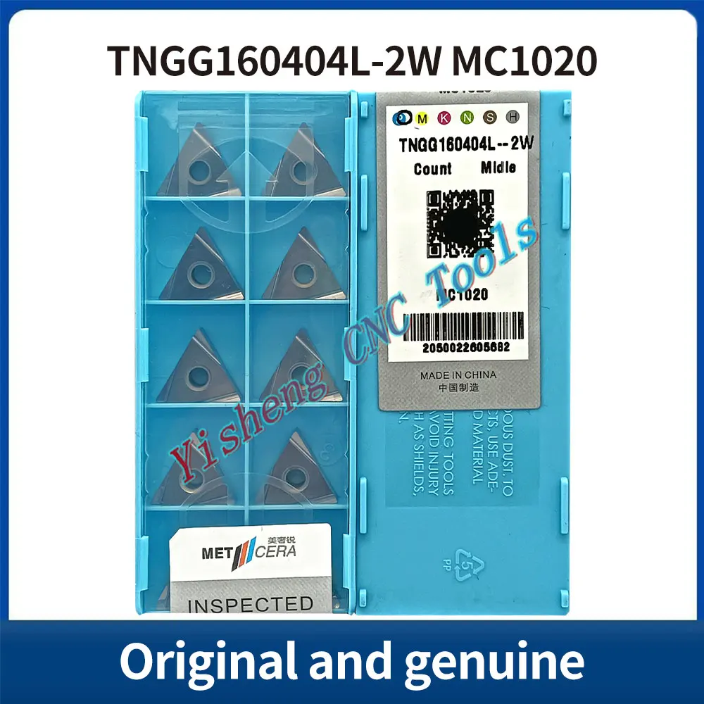 Utensili da taglio METCERA TNGG160402L-2W TNGG160402R-2W TNGG160404L-2W TNGG160404R-2W MC1020 Inserti CNC in carburo di tungsteno