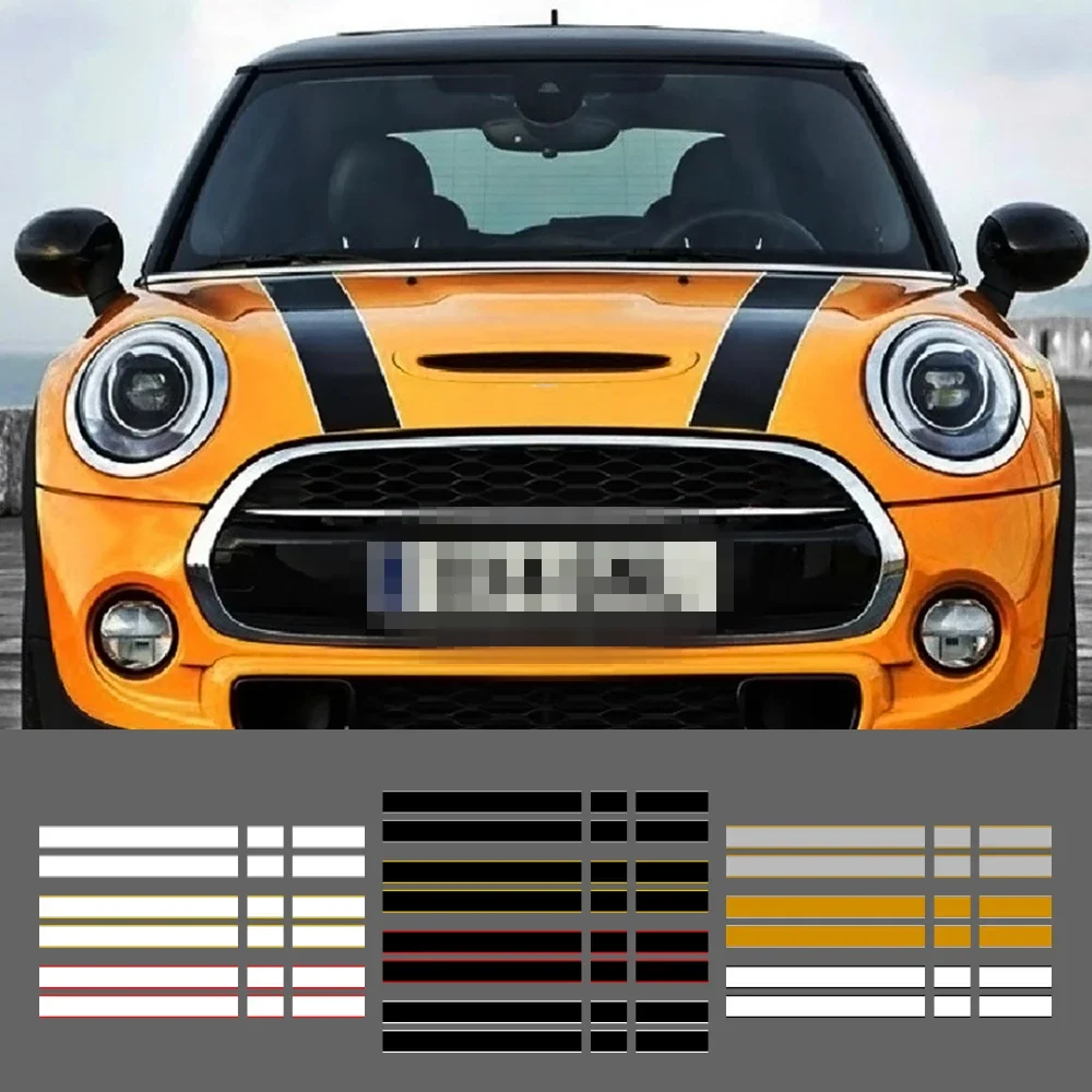 

Car Engine Hood Rear Trunk Stripe Sticker Vinyl Decals For Mini Cooper One S JCW R56 R57 R58 F54 F55 F56 Hactchback Sticker