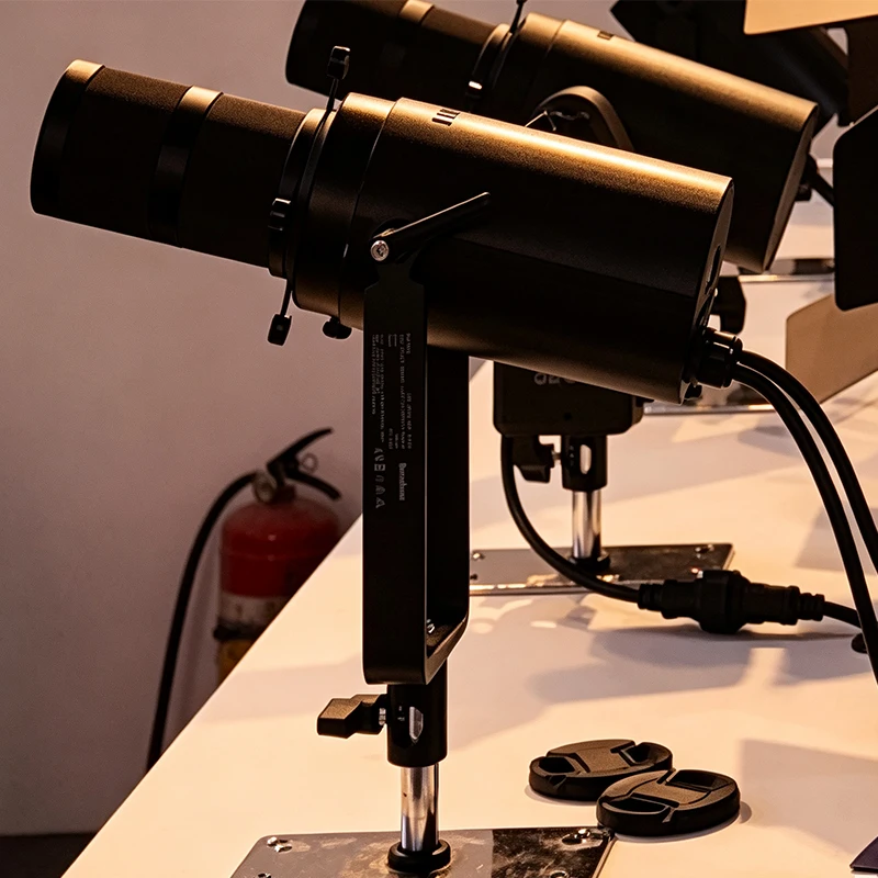50W Mini HD Profile Spotlight Manual Rotation Zoom 25°-40°/50°-60° Ellipsoidal Lights WW CW 2in1 or RGBL 4in1 DMX Stage Lighting