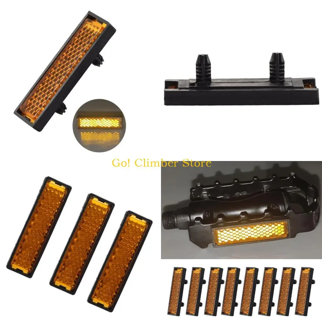

Q84C Пакет из 8pcs Feedal Effeructor Reflector Enterricators для велосипедных велосипедов педалей педалей велосипедные педали