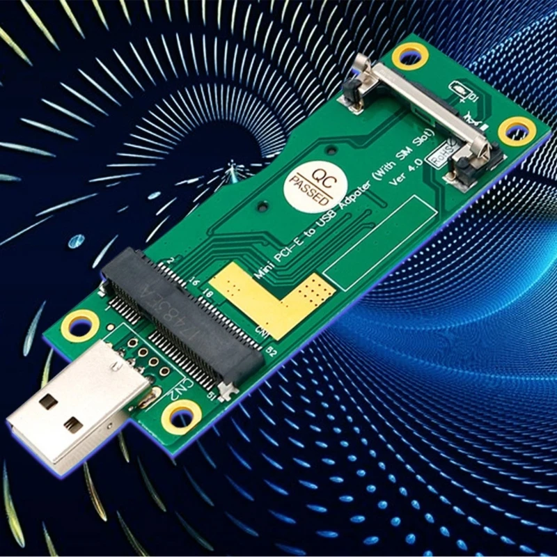 Mini PCIE na USB 2.0 Adapter Boczne gniazdo karty do bezprzewodowego komputera PC