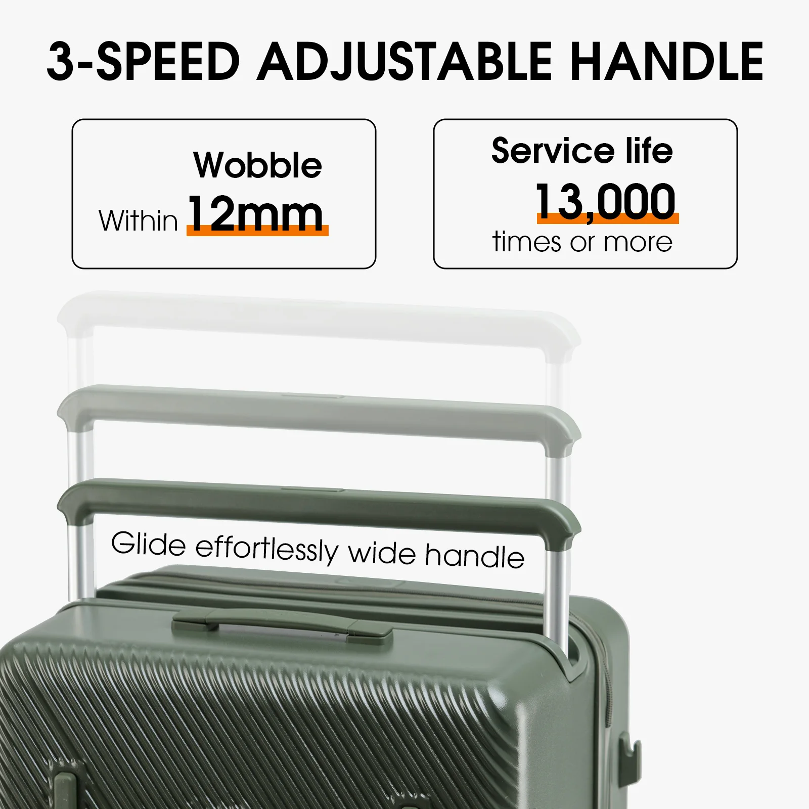 LIGHTGO Ultralight PC Carry On Suitcase 20 26 28 Inch Expansion TSA Lock Luggage w/ 8 Silent Wheels, YKK Zipper, Cup Holder